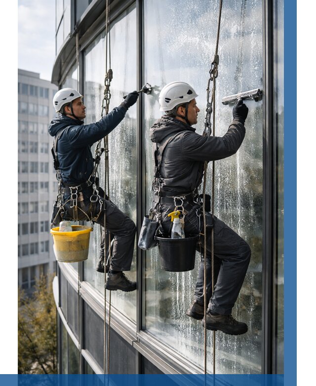 Мойка панорамных окон в Сегеже от 364 р. заказать у ВЫСОТНИК-Сгж