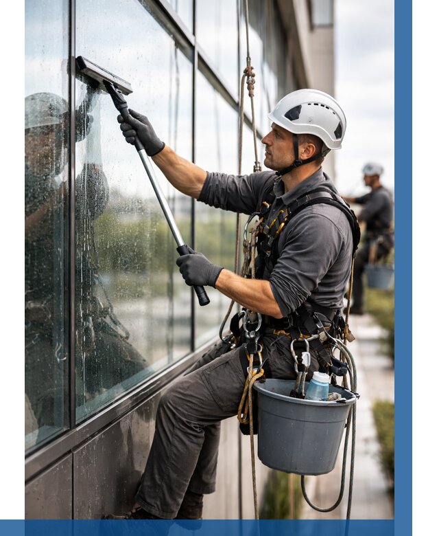 Мойка стеклянных фасадов в Сегеже от 208 р. | ВЫСОТНИК-Сгж