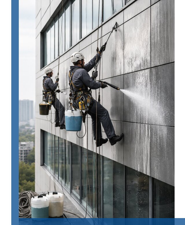 Профессиональная мойка вентилируемых фасадов в Сегеже