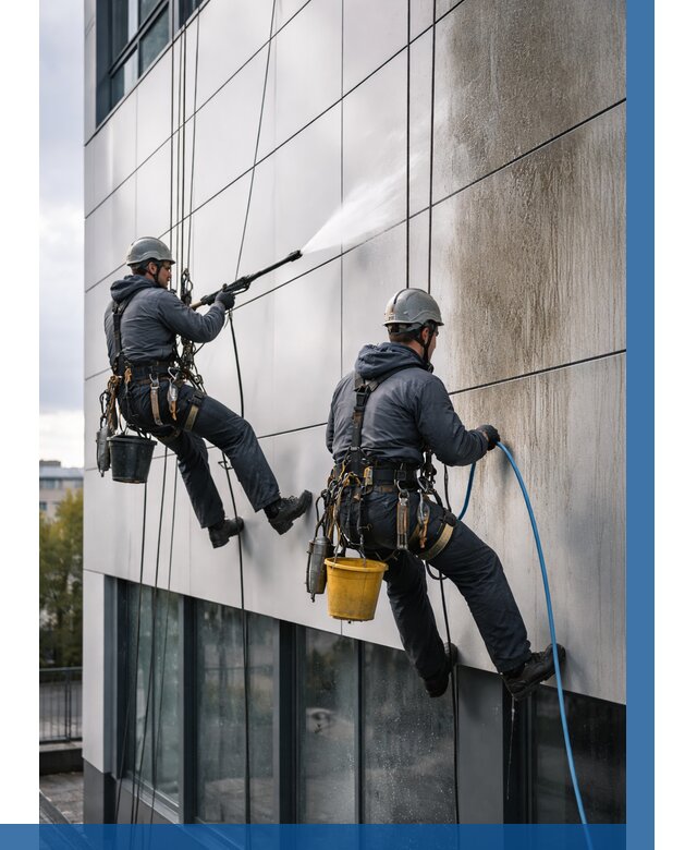 Мойка фасада из композита в Сегеже по цене от 312 р. | ВЫСОТНИК-Сгж