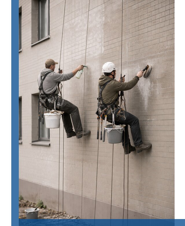 Удаление высолов с фасада зданий в Сегеже без повреждений и следов