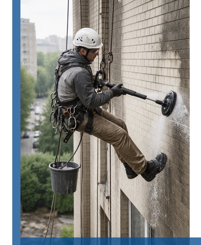 Очистка фасада от копоти в Сегеже профессионально и безопасно