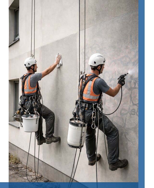 Антиграффити покрытие фасада в Сегеже от 624 р. | ВЫСОТНИК-Сгж