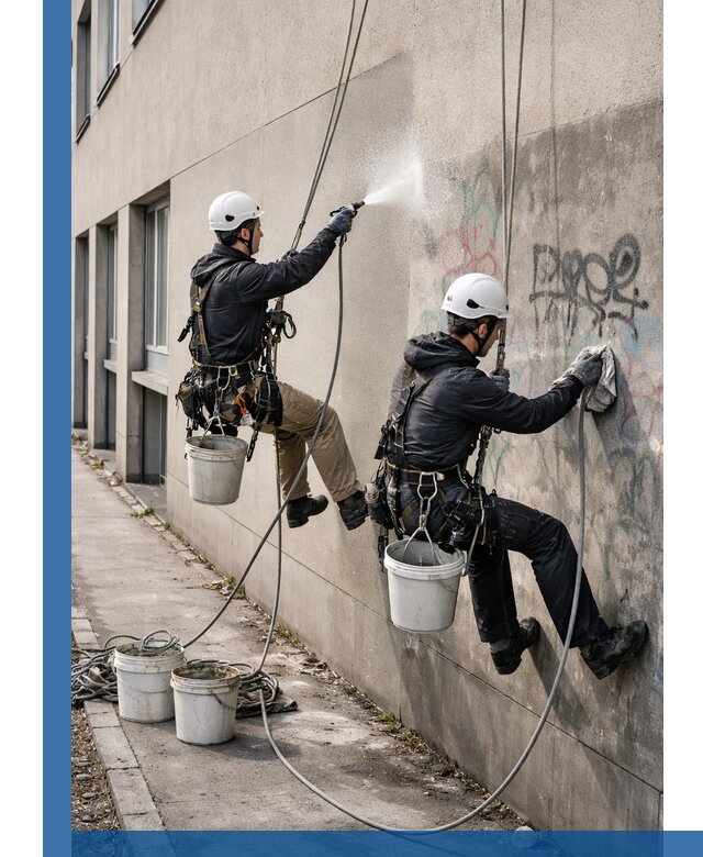 Антиграффити покрытие фасада с защитой от надписей в Сегеже