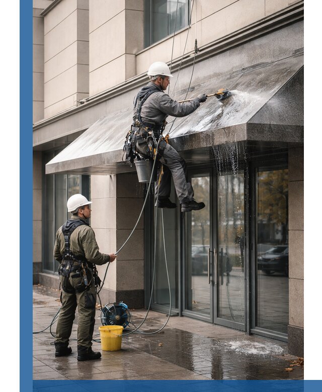 Профессиональная мойка козырьков и навесов в Сегеже