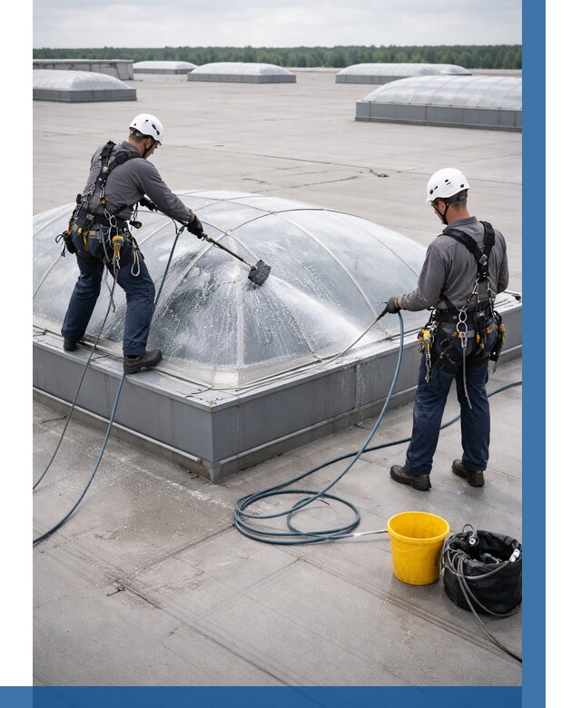 Мойка зенитных фонарей в Сегеже, заказать от 4682 р. | ВЫСОТНИК-Сгж