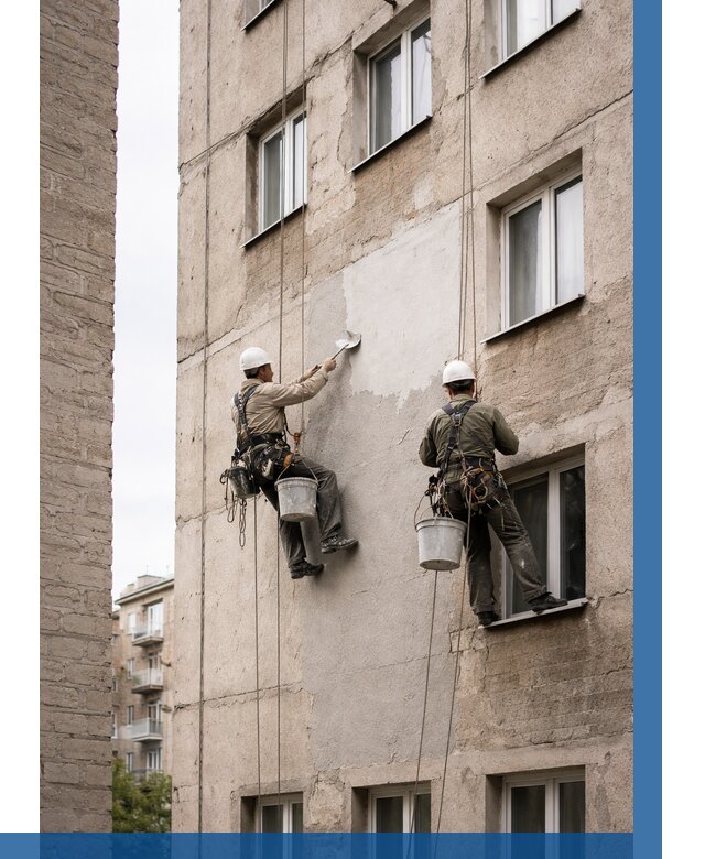 Косметический ремонт фасада в Сегеже от 1145 р. | ВЫСОТНИК-Сгж