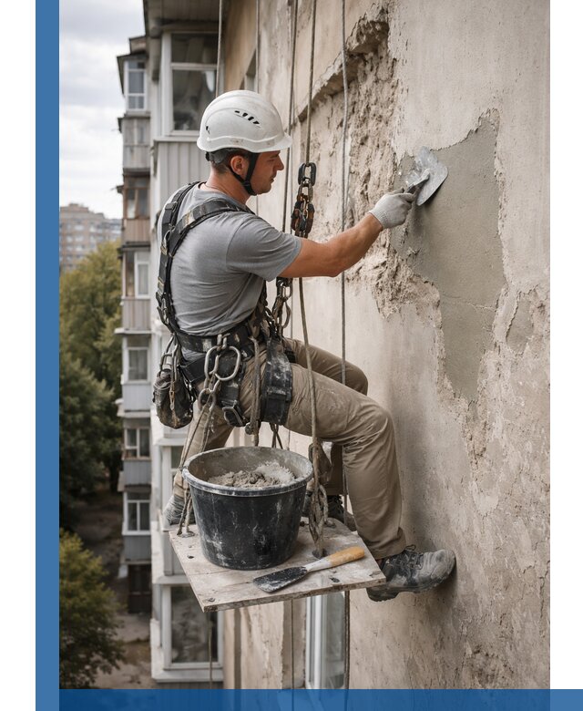 Восстановление фасадной штукатурки в Сегеже с гарантией качества