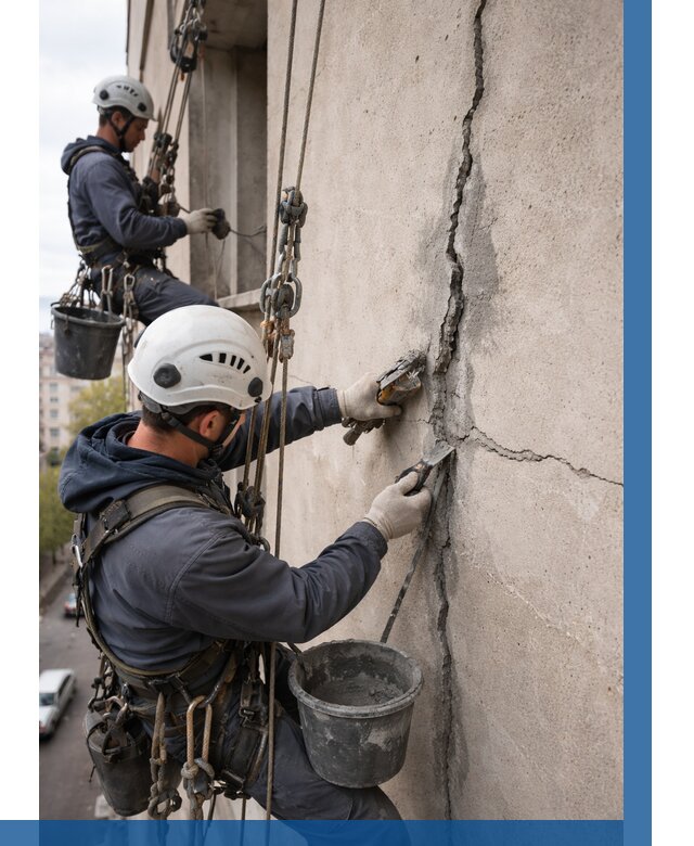 Заделка трещин на фасаде в Сегеже от 936 р. | ВЫСОТНИК-Сгж