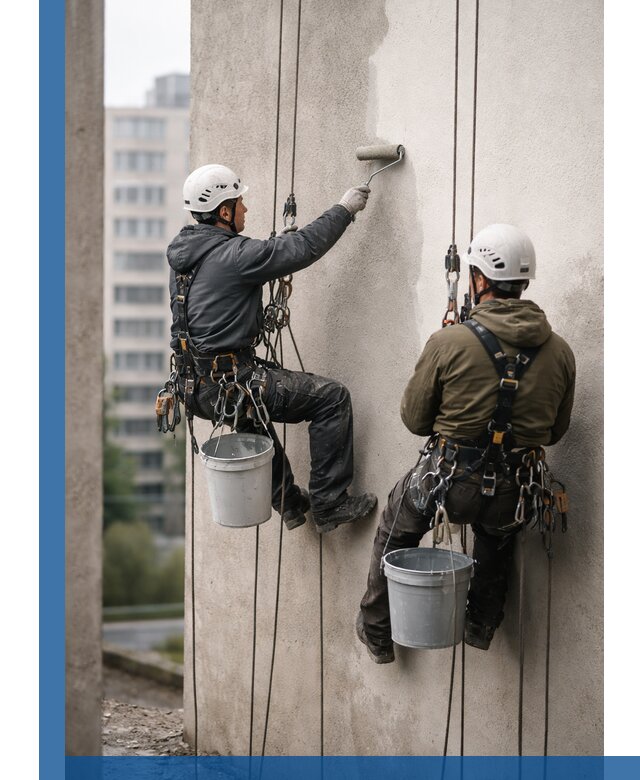 Покраска фасадов высотными альпинистами в Сегеже с гарантией