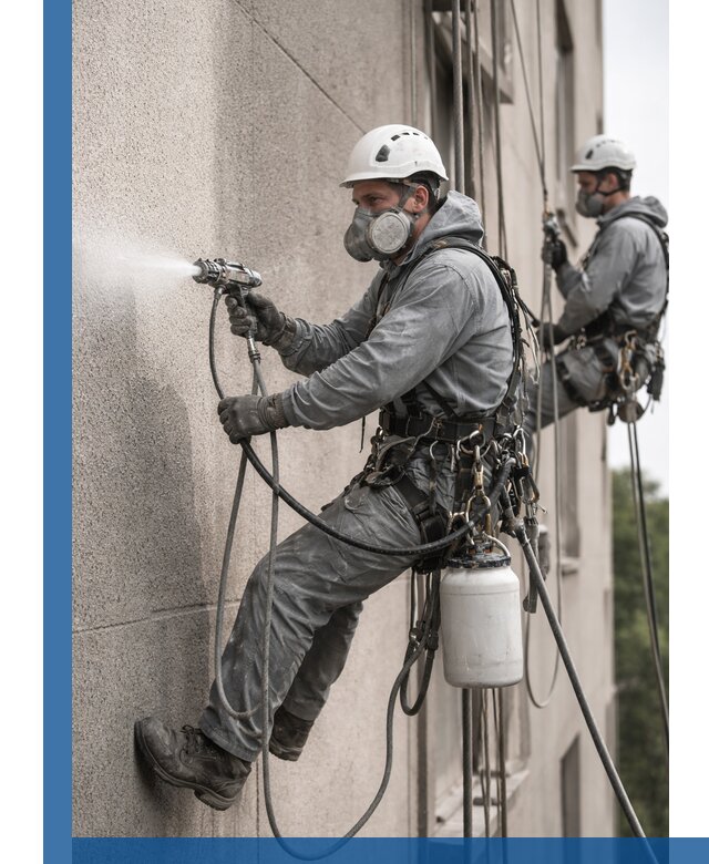 Безвоздушная покраска фасадов зданий в Сегеже профессионально