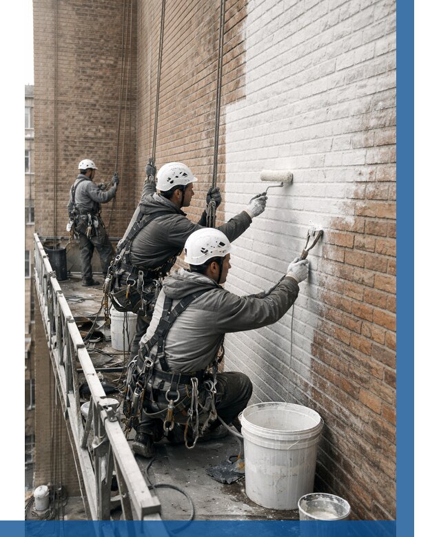 Покраска кирпичного фасада в Сегеже от 364 р. | ВЫСОТНИК-Сгж