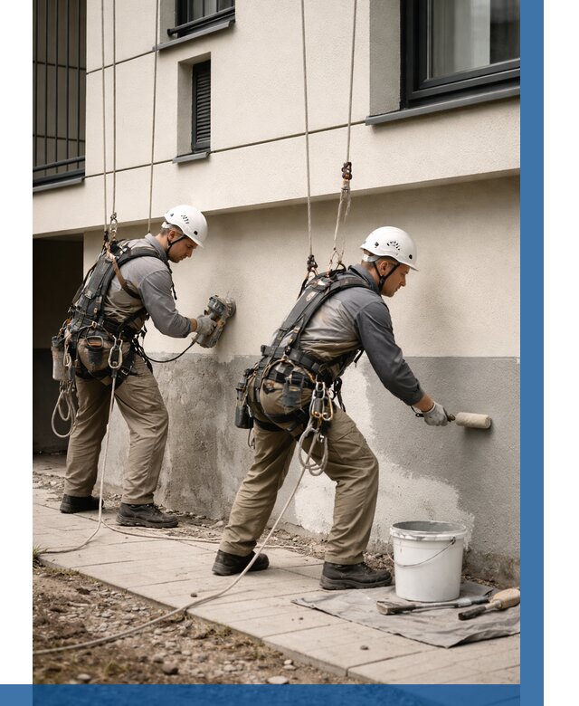 Окраска цоколя здания в Сегеже от 468 р. под ключ | ВЫСОТНИК-Сгж