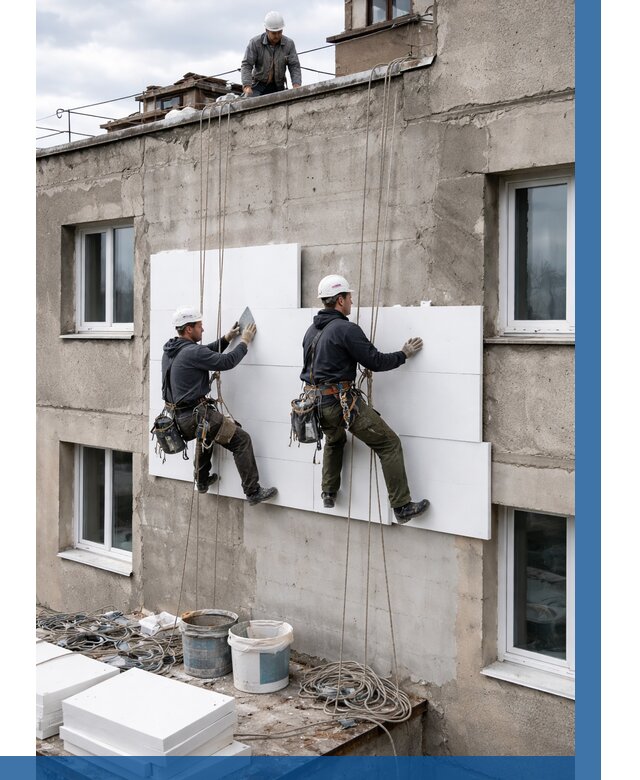 Утепление фасада пенополистиролом в Сегеже от 1873 р. | ВЫСОТНИК-Сгж