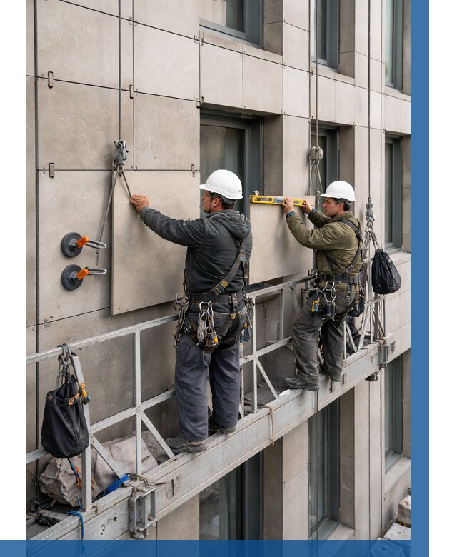 Монтаж керамогранита на фасад в Сегеже от 2601 р. | ВЫСОТНИК-Сгж