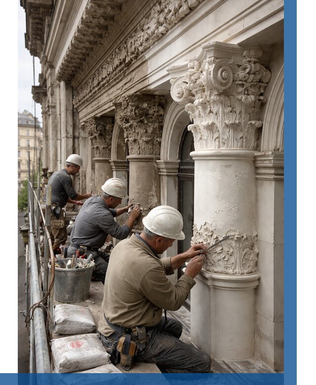 Реставрация фасадной лепнины в Сегеже от 2601 р. | ВЫСОТНИК-Сгж