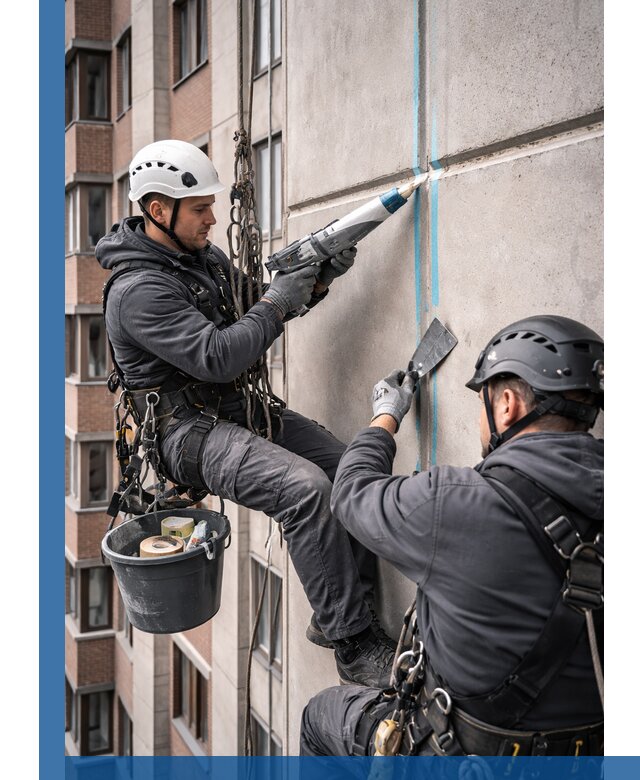 Вторичная герметизация швов фасада и кровли в Сегеже