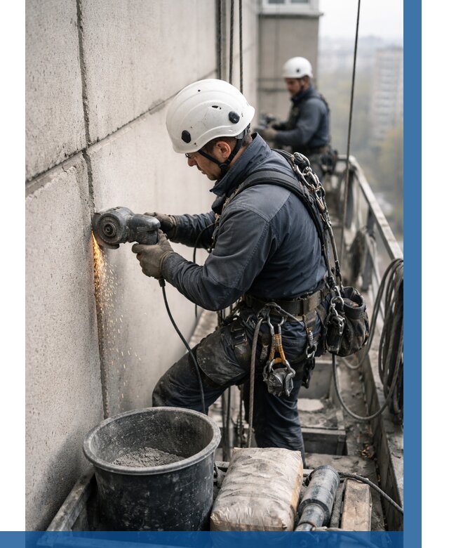 Штробление межпанельных швов в Сегеже от 1249 р. | ВЫСОТНИК-Сгж