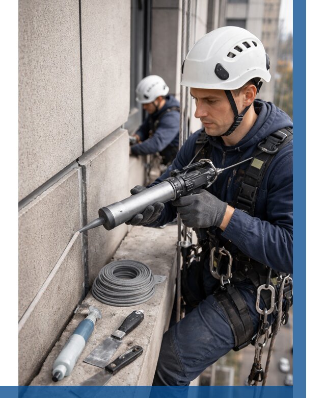 Герметизация деформационных швов фасада в Сегеже от 728 | ВЫСОТНИК-Сгж