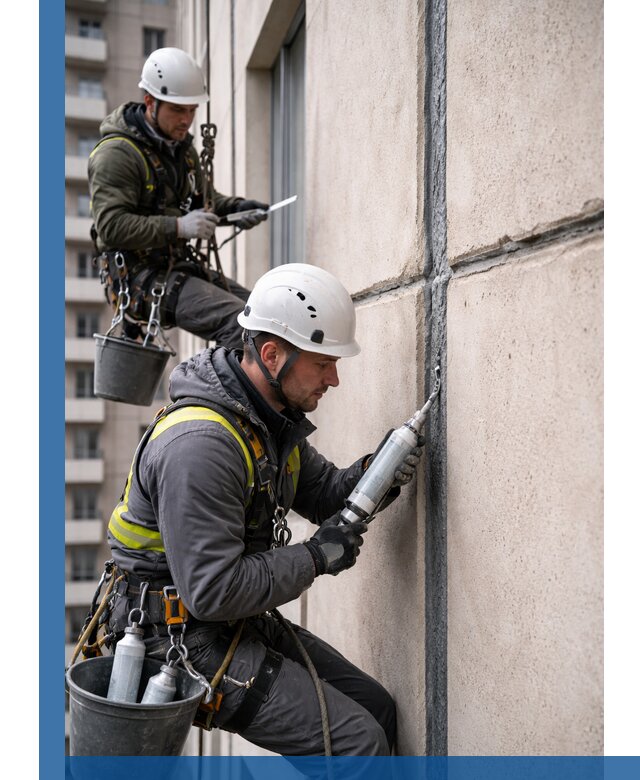 Герметизация деформационных швов фасада в Сегеже качественно