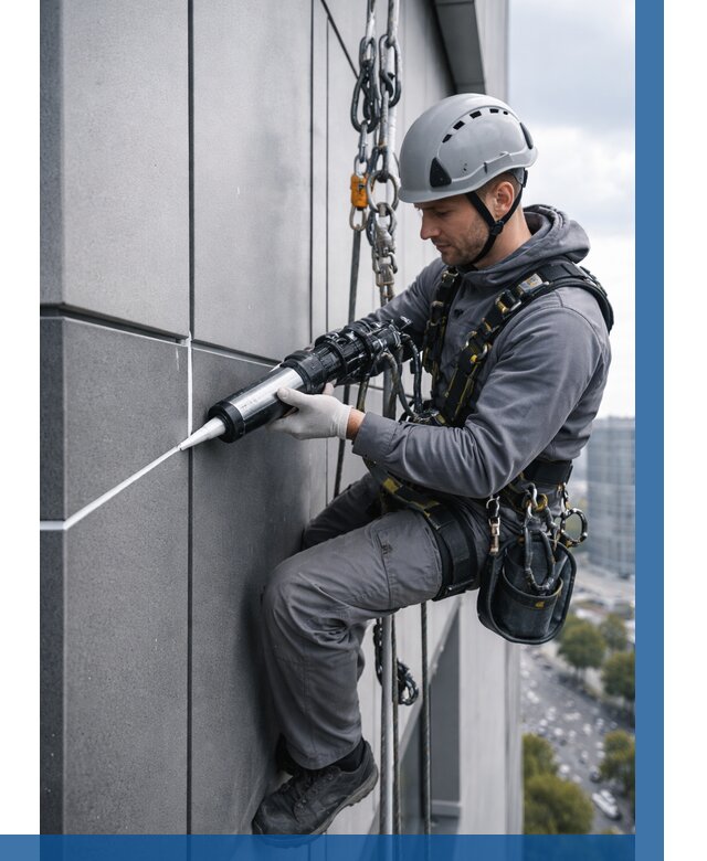 Герметизация стыков фасадных панелей в Сегеже от 6763 р.| ВЫСОТНИК-Сгж