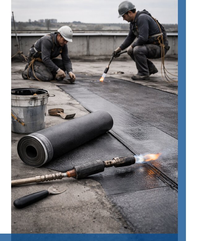 Ремонт рулонной кровли в Сегеже от 676 р. | ВЫСОТНИК-Сгж