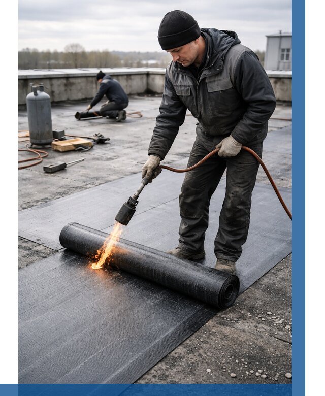 Ремонт наплавляемой кровли в Сегеже от 728 р. | ВЫСОТНИК-Сгж