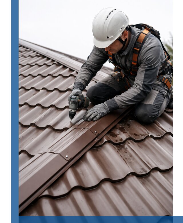 Ремонт металлочерепицы на крыше в Сегеже профессионально