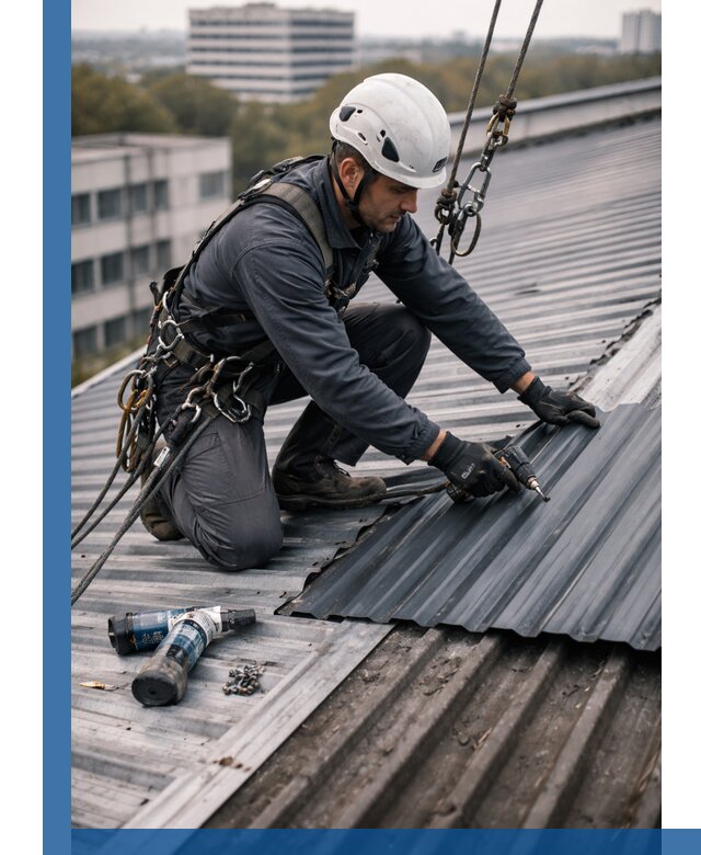 Ремонт профнастила на кровле в Сегеже, работы под ключ