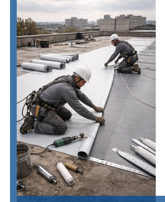 Монтаж мембранной кровли в Сегеже для промышленных зданий