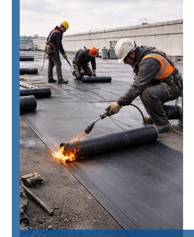 Монтаж наплавляемой кровли в Сегеже профессионально