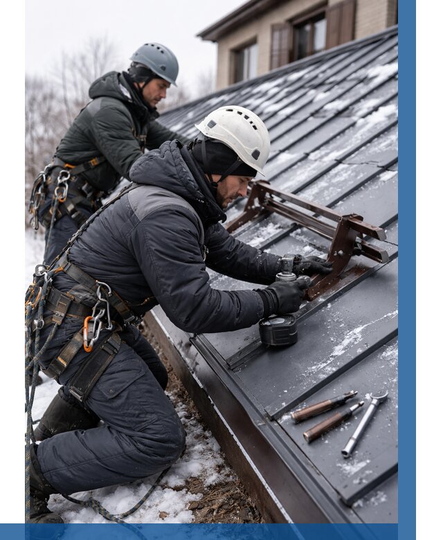 Монтаж снегозадержателей в Сегеже от 468 р. | ВЫСОТНИК-Сгж