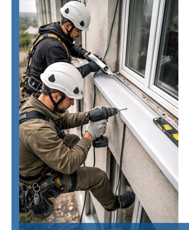 Профессиональный монтаж оконных отливов и отведения воды в Сегеже