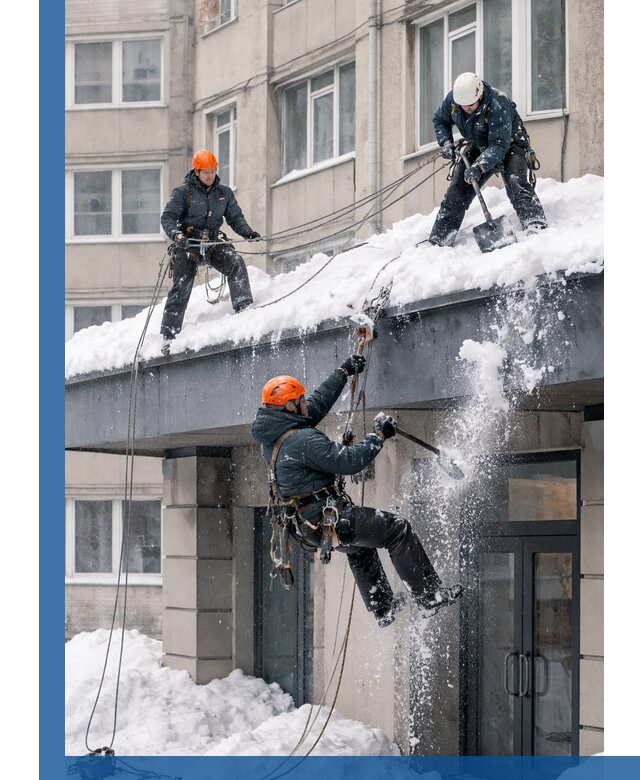 Безопасная очистка навесов от снега в Сегеже круглогодично