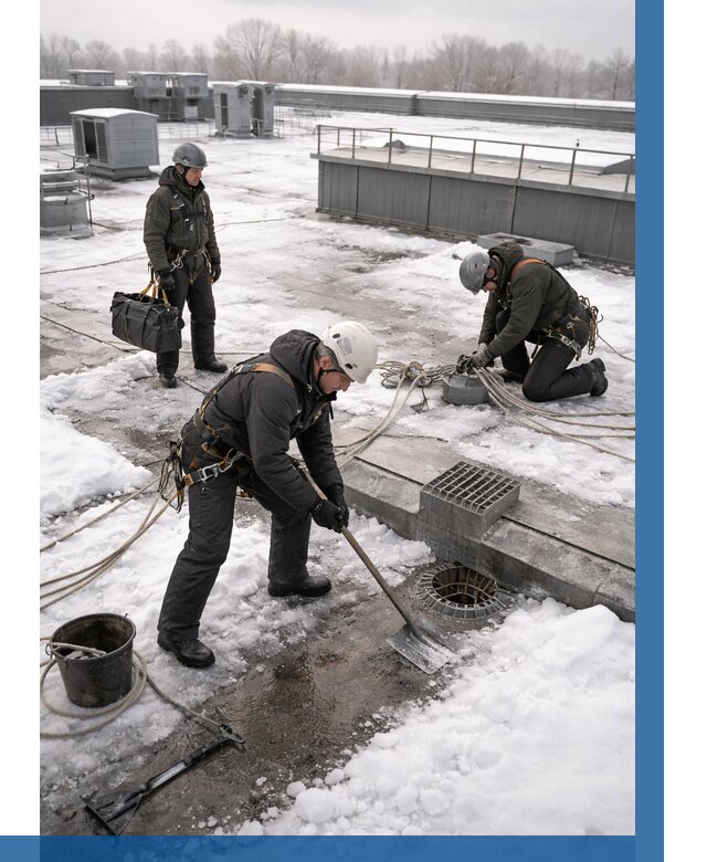 Абонентское обслуживание кровли зимой в Сегеже от 8324 р. | ВЫСОТНИК-Сгж