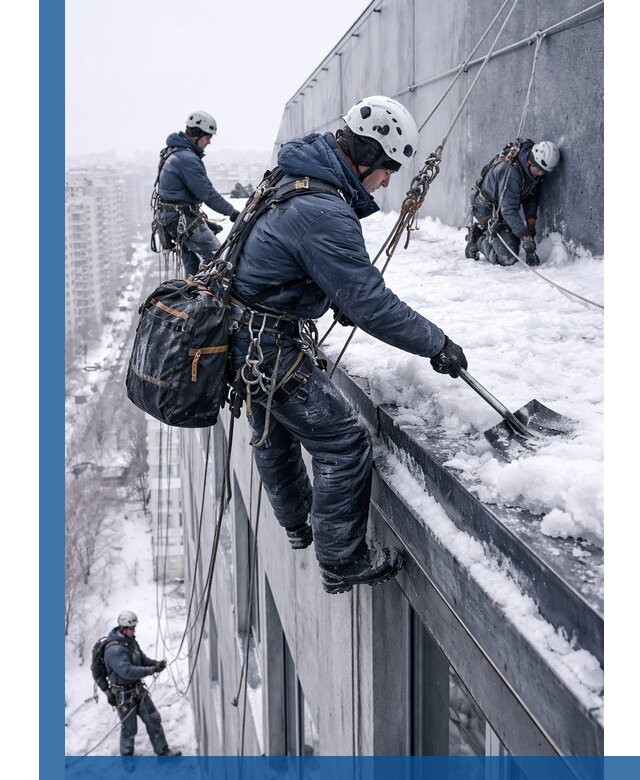 Абонентское обслуживание кровли зимой в Сегеже регулярный уход