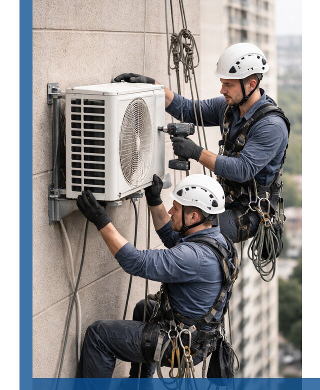 Монтаж внешнего блока кондиционера в Сегеже установка и крепление