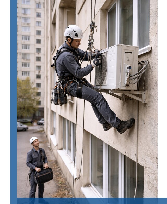 Демонтаж внешнего блока кондиционера в Сегеже профессионально