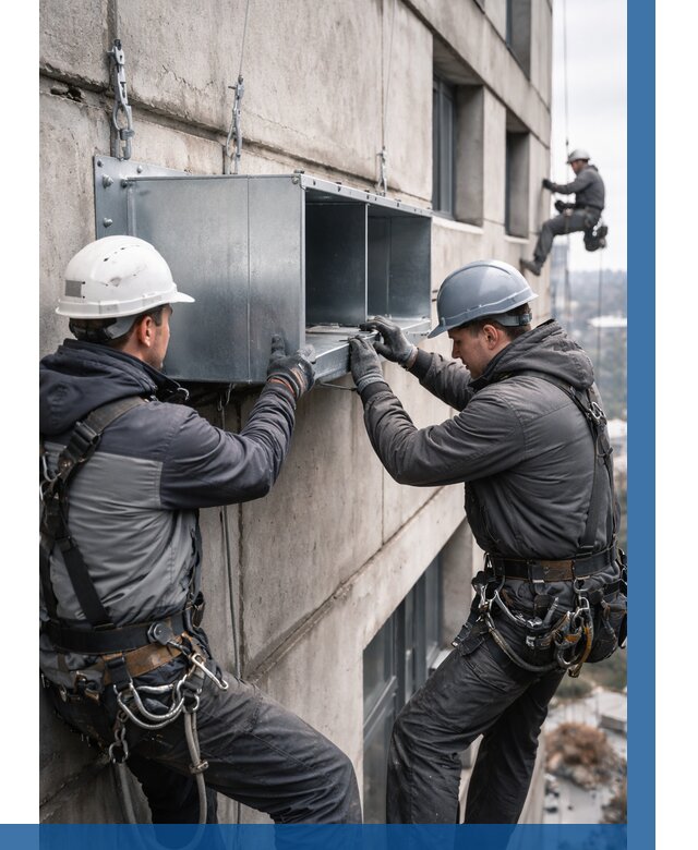 Монтаж вентиляционных коробов в Сегеже от 3122 р. | ВЫСОТНИК-Сгж