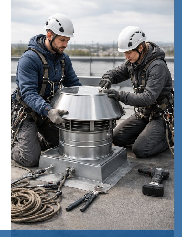 Установка дефлекторов на кровле в Сегеже от 4682 р. | ВЫСОТНИК-Сгж