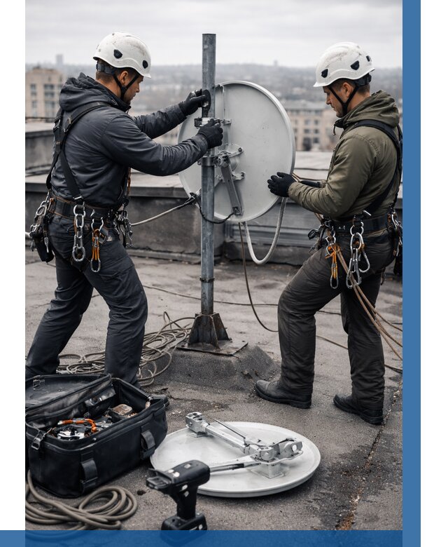 Демонтаж антенн на крыше в Сегеже от 4682 р. | ВЫСОТНИК-Сгж