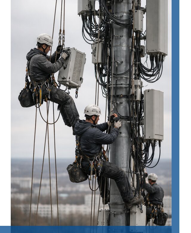 Монтаж оборудования связи на мачте в Сегеже от 7804 р. | ВЫСОТНИК-Сгж