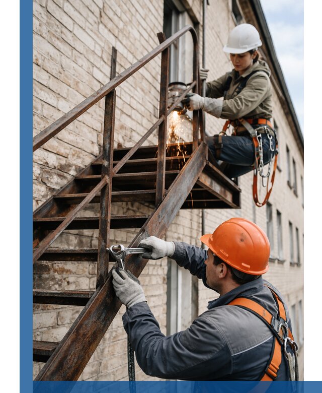 Ремонт и восстановление пожарных лестниц с выездом в Сегеже