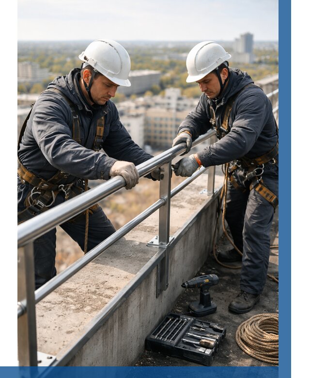 Монтаж перил на высоте в Сегеже от 2601 р. | ВЫСОТНИК-Сгж