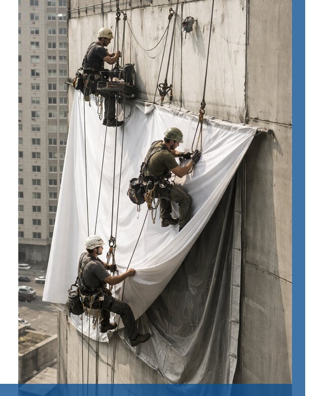 Замена баннерного полотна в Сегеже от 6763 р. | ВЫСОТНИК-Сгж—заказать