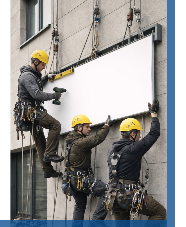 Монтаж рекламной вывески в Сегеже от 8324 р. | ВЫСОТНИК-Сгж