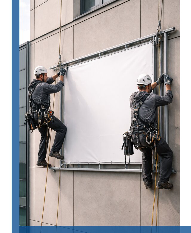 Монтаж наружной рекламной вывески в Сегеже под ключ