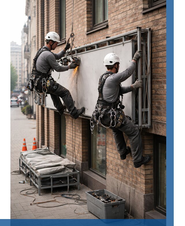 Демонтаж рекламной вывески в Сегеже от 6763 р. | ВЫСОТНИК-Сгж