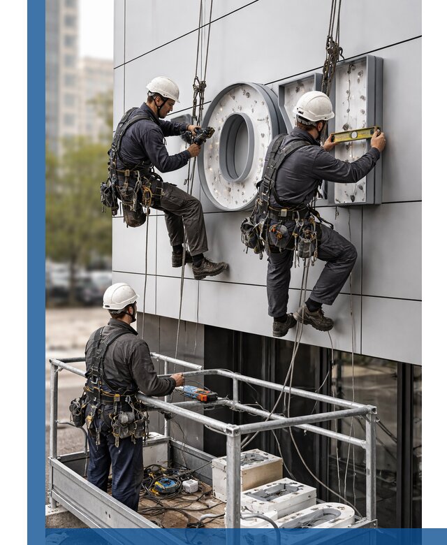 Профессиональный монтаж световых букв в Сегеже под ключ