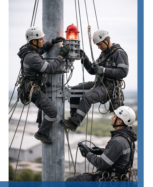 Монтаж заградительных огней в Сегеже от 8844 р. | ВЫСОТНИК-Сгж